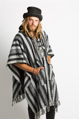 Handmade Black Nepalese Poncho - Hippie Hut Australia
