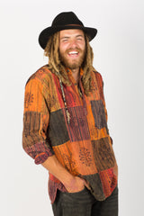 Handmade Red Nepalese Shirt - Hippie Hut Australia