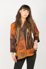 Handmade Red Nepalese Shirt - Hippie Hut Australia
