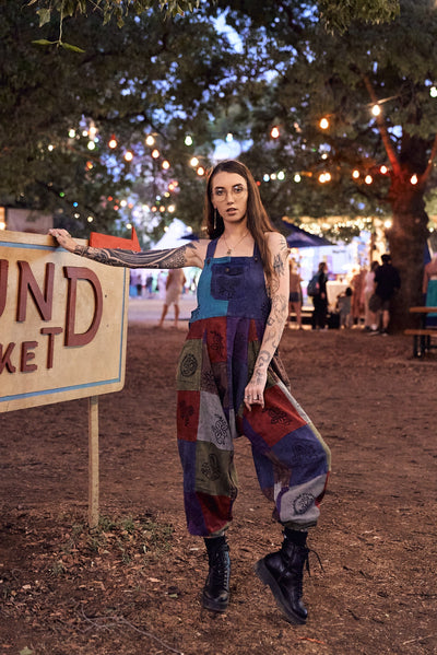 Handmade Nepalese Patchwork Overalls - Hippie Hut Australia 