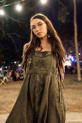 Handmade Green Nepalese Overalls - Hippie Hut Australia